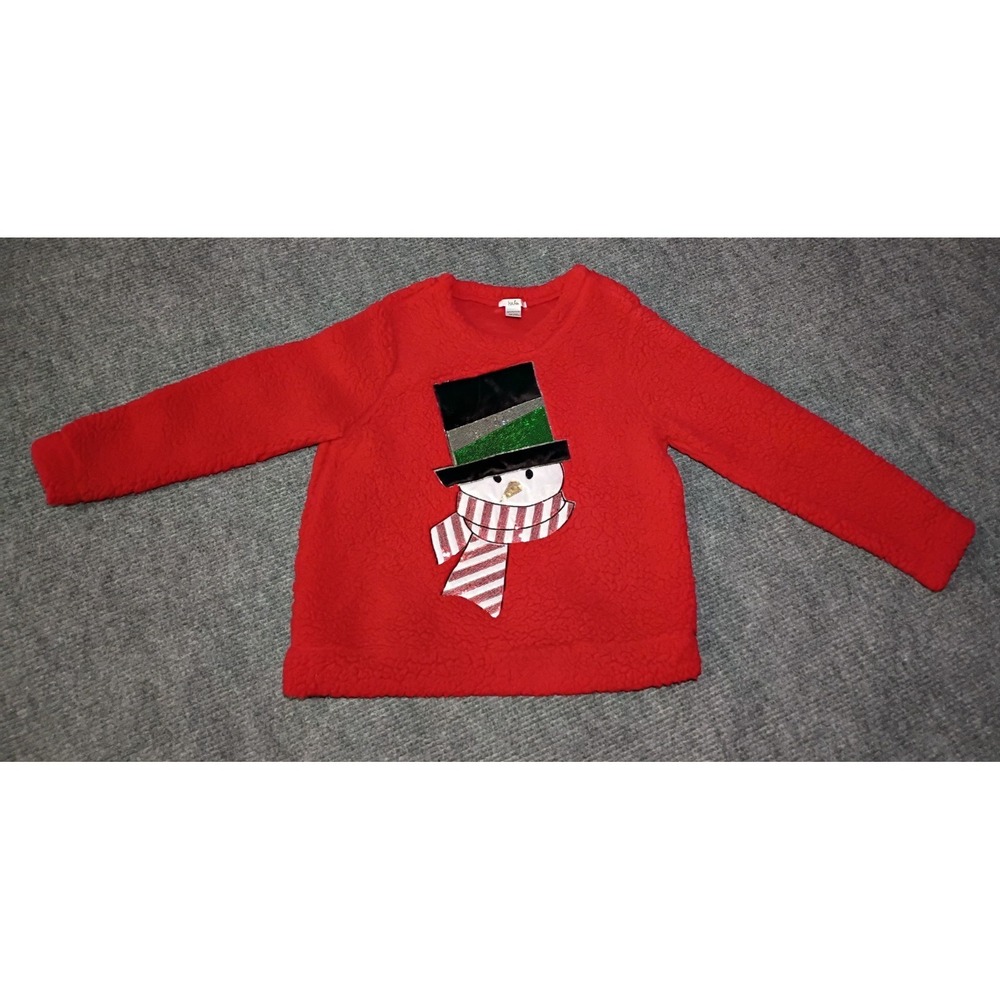 Isela Women's Sherpa Snowman Christmas/Holiday Sweater Size XL